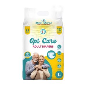 OptCare Adult Diapers: Convenient Sticker Type, Unisex, L Size (10 Pieces / Pack)