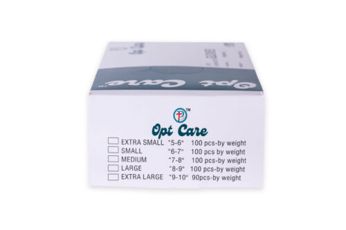 OptCare Latex Examination Gloves - 50 Pair Box, Powdered for Medical Professionals