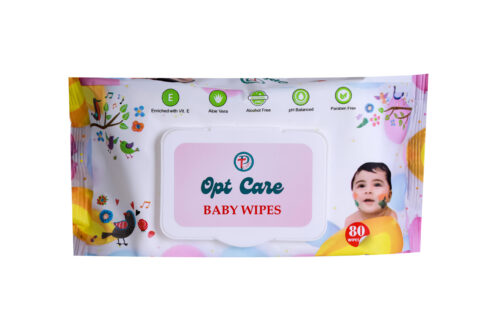 OptCare Baby Wet Wipes 80's Pack - Gentle Cleansing for Babies