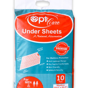 OptCare Underpad Sheet 10's Pack - Non-Woven Top Sheet, Waterproof Backsheet, Super Absorbent, Skin-Friendly Design