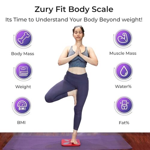 Zury Fit Body Scale - Red Digital Health Monitor