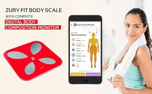 Optcare Exclusive: Zury Fit Body Scale - Red Fat and Protein Analyzer