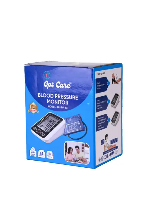 OptCare Blood Pressure Monitor GH-BP-63 "OptCare GH-BP-63: Digital Blood Pressure Monitor for Accurate Home Monitoring