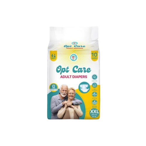 OptCare Adult Diaper Sticker Type XXL designed for comfort, absorbency, and secure protection with a breathable fabric and adjustable fasteners.