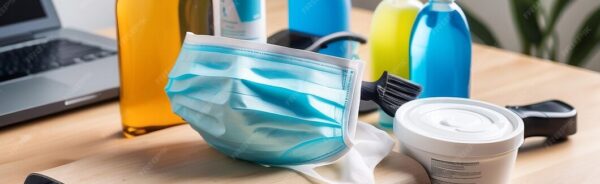 office-object-cleaning-product-wood-table-with-medical-mask-gel-laptop_1199132-171097